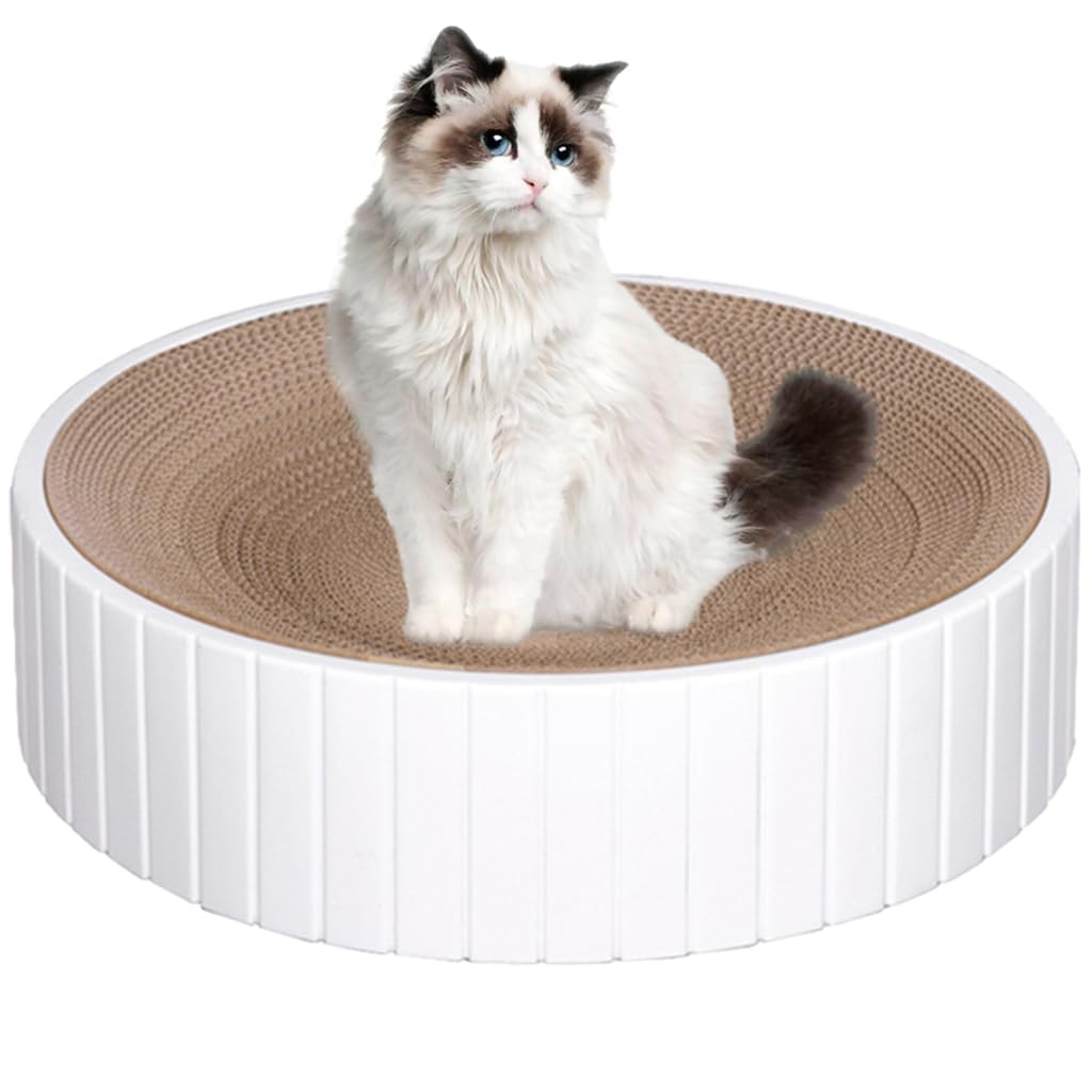 Qpets Cat Scratching Stool Cat Scratcher 15.7 inches Round Cat Scratcher Stool Corrugated Hard Cardboard Cat Scratcher Bed Anti-Slip Cat Bed Durable Cat Scratcher Toy Qpets Cat Scratching Stool Cat Scratcher 15.7 inches Round Cat Scratcher Stool Corrugated Hard Cardboard Cat Scratcher Bed Anti-Slip Cat Bed Durable Cat Scratcher Toy